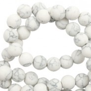 Natuursteen kralen 6mm matte Howlite